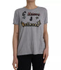 Dolce & Gabbana Gray Cotton L'Amore E'Bellezza Top T-shirt
