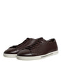 Dolce & Gabbana Brown Low Top Men Saint Tropez Sneakers Shoes