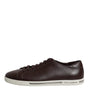 Dolce & Gabbana Brown Low Top Men Saint Tropez Sneakers Shoes