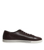 Dolce & Gabbana Brown Low Top Men Saint Tropez Sneakers Shoes