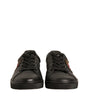 Dolce & Gabbana Black Leather Heart Embellished Sneakers Shoes