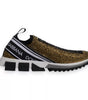 Dolce & Gabbana Gold Rhinestones Sorrento Sneakers Shoes