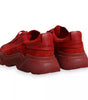 Dolce & Gabbana Red Leather Daymaster Low Top Sneakers Shoes