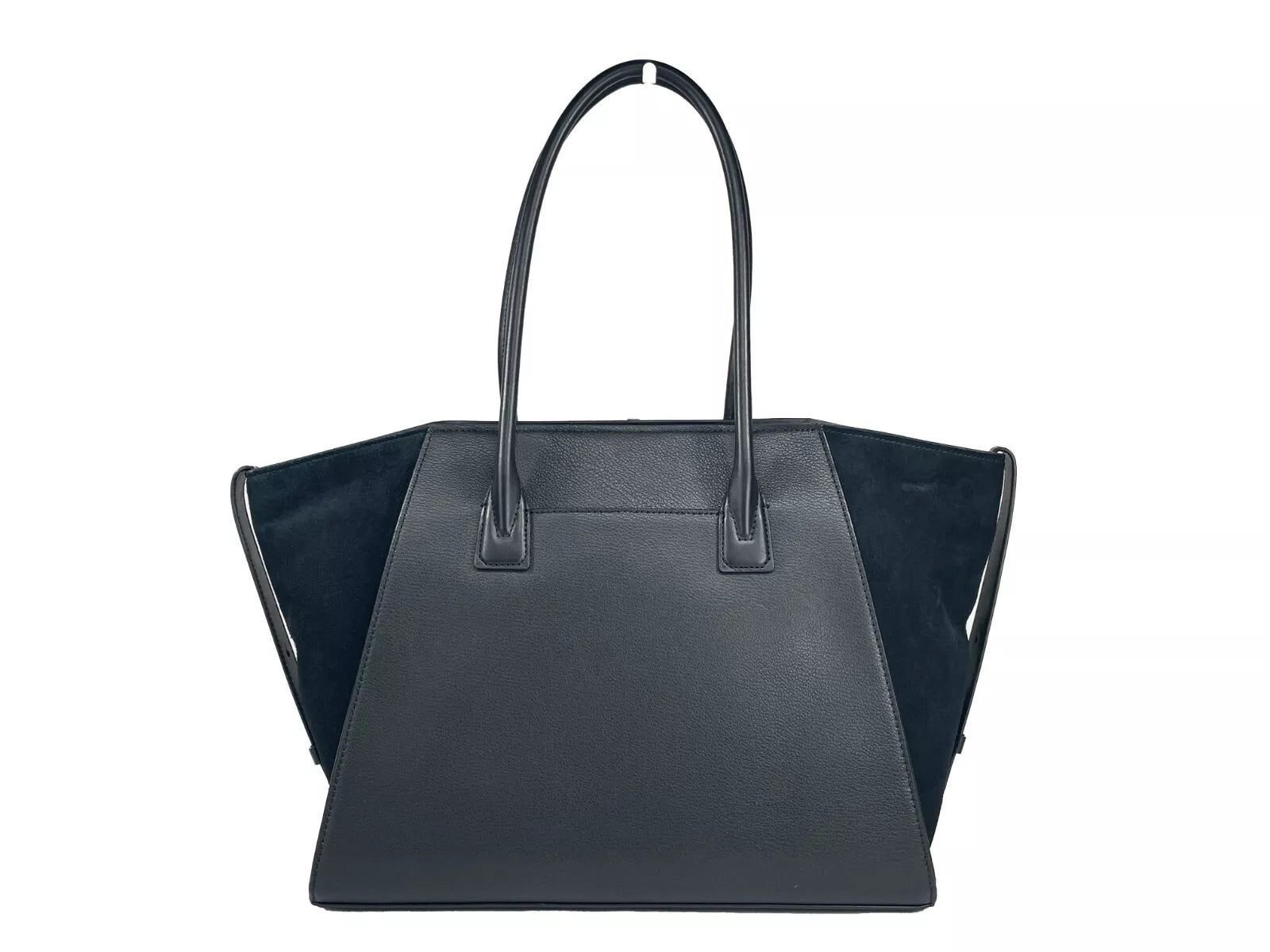 Sac cartable zippé en cuir suédé Avril XL de Michael Kors, noir
