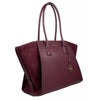 Sac cartable Michael Kors Avril XL en daim et cuir avec fermeture éclair sur le dessus, rouge sang