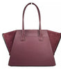 Sac cartable Michael Kors Avril XL en daim et cuir avec fermeture éclair sur le dessus, rouge sang