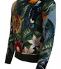 Dolce & Gabbana Jungle Wool Silk Pullover Logo Sweater