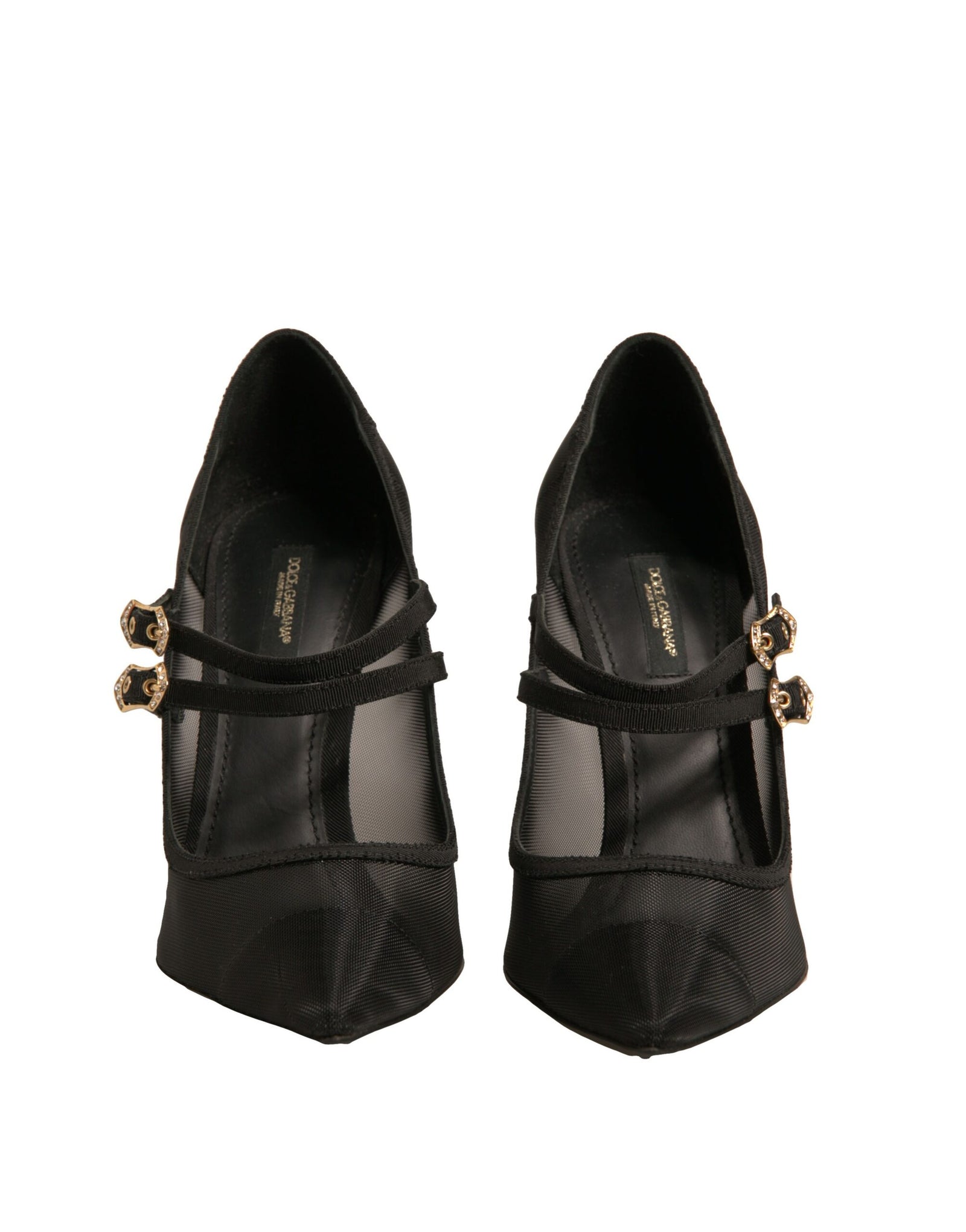 Escarpins à talons hauts Mary Jane en maille noire Dolce & Gabbana