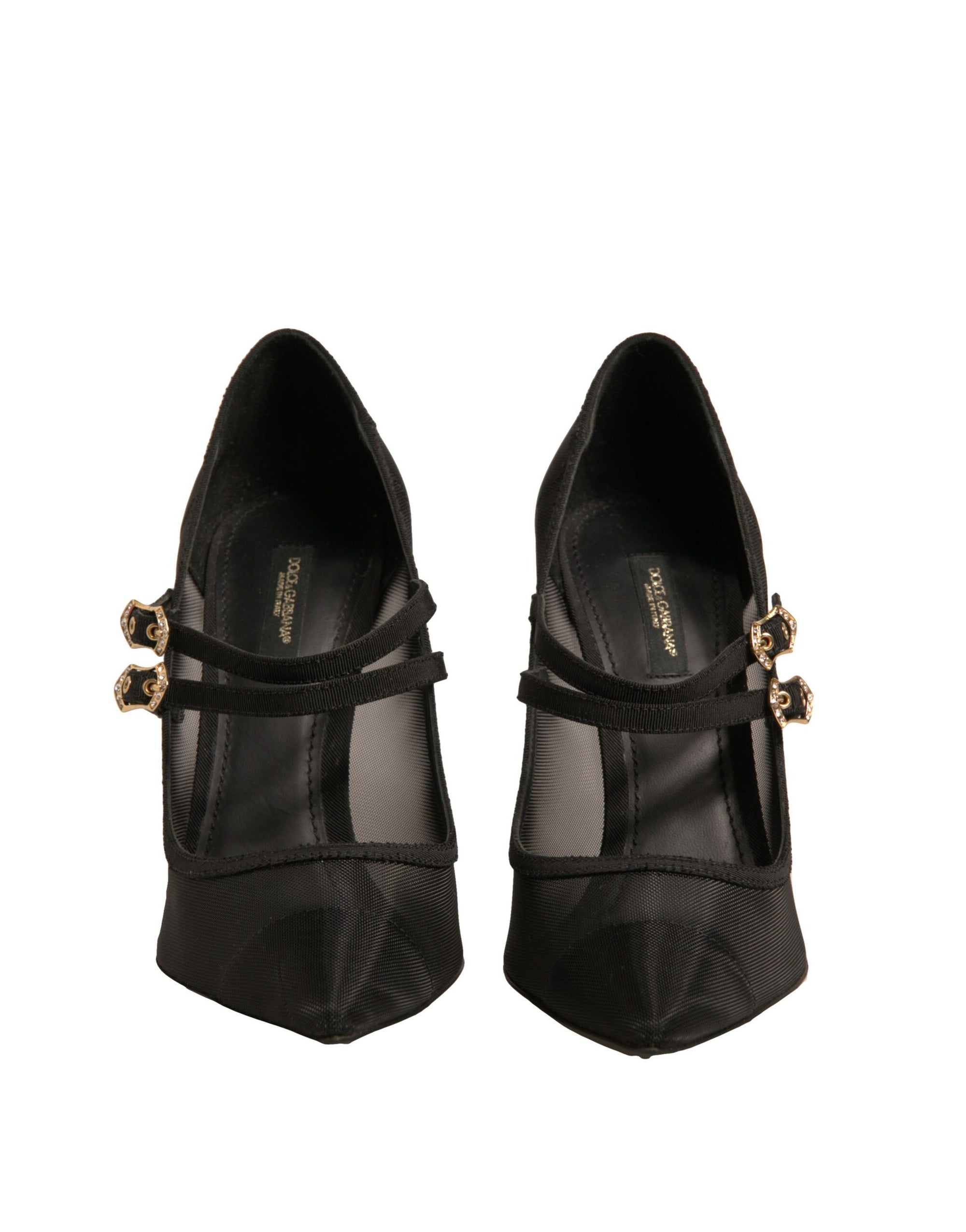 Escarpins à talons hauts Mary Jane en maille noire Dolce & Gabbana