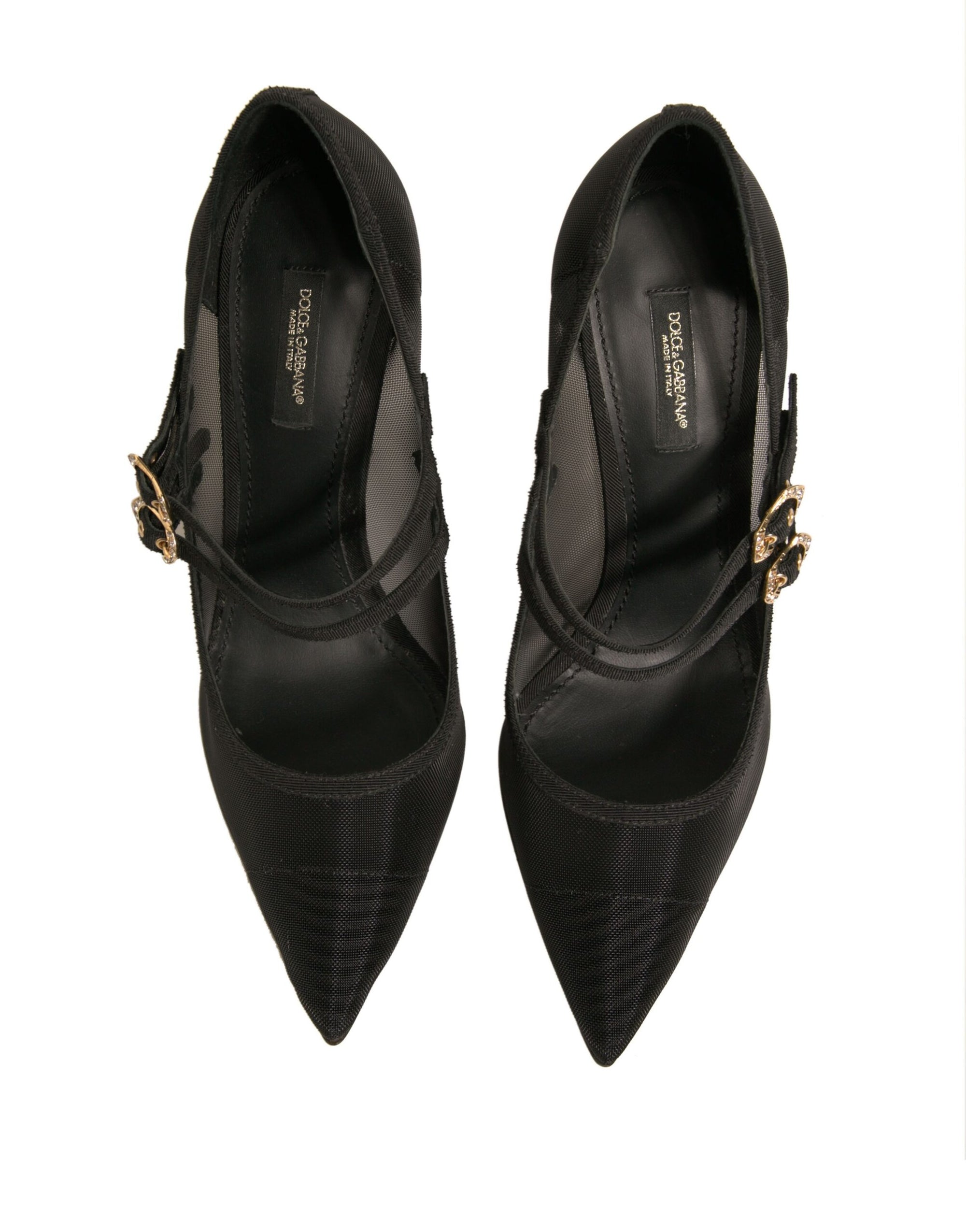Escarpins à talons hauts Mary Jane en maille noire Dolce & Gabbana