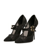 Escarpins à talons hauts Mary Jane en maille noire Dolce & Gabbana