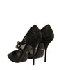 Escarpins à talons hauts Mary Jane en maille noire Dolce & Gabbana
