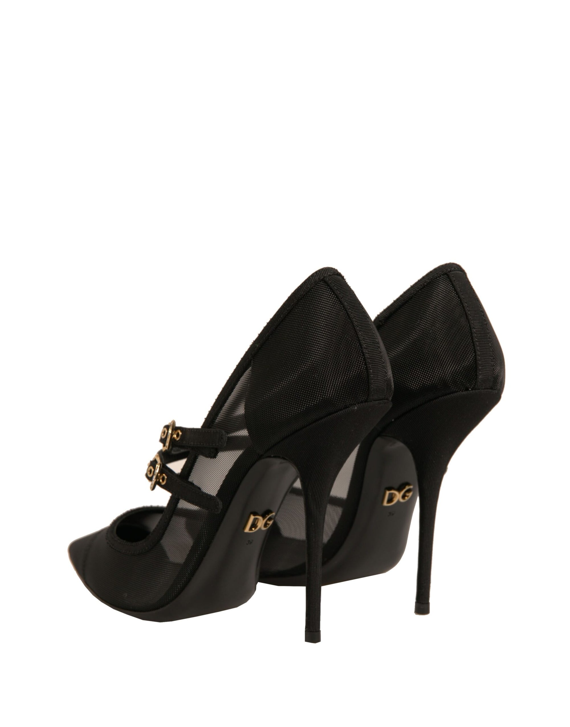 Escarpins à talons hauts Mary Jane en maille noire Dolce & Gabbana