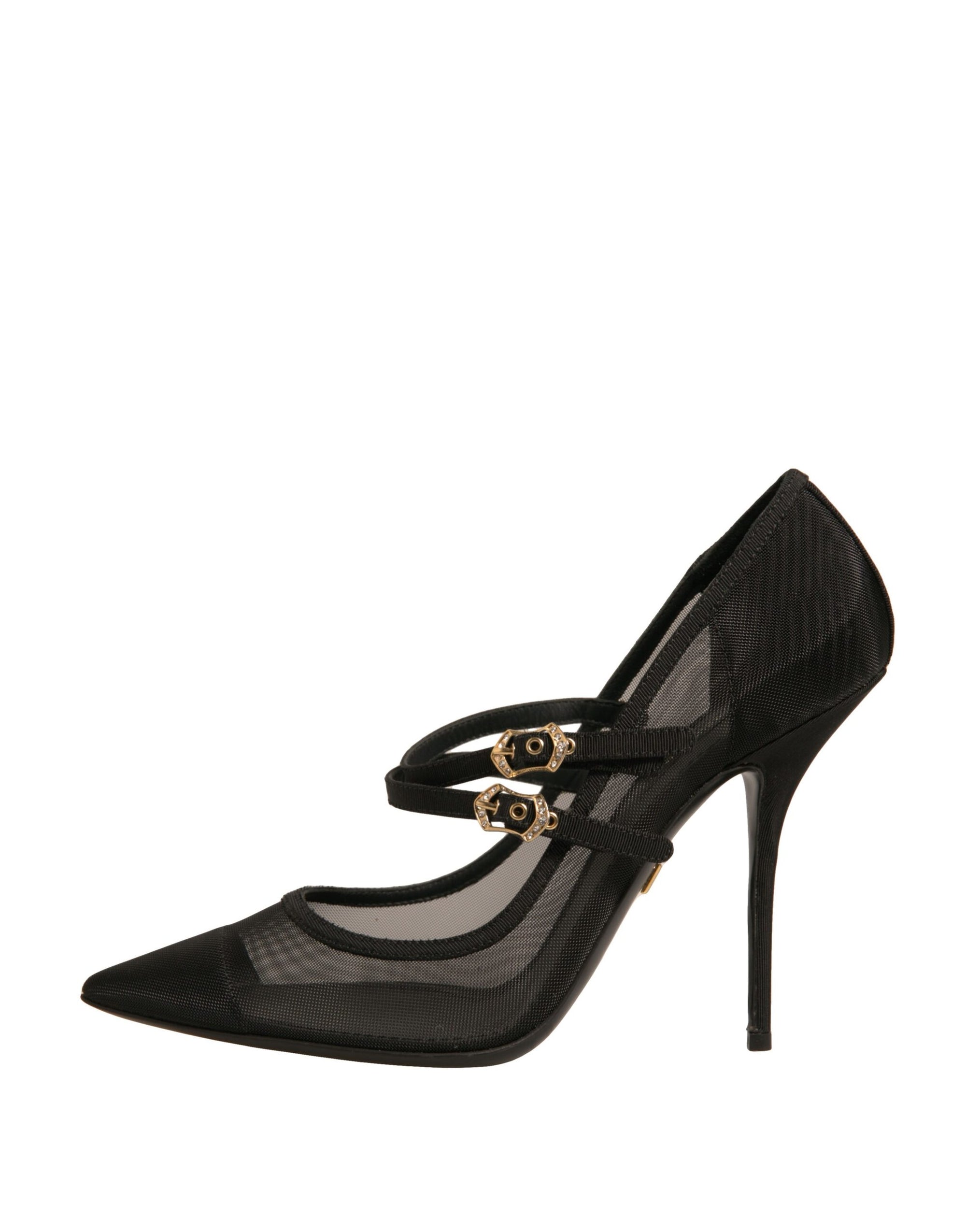 Escarpins à talons hauts Mary Jane en maille noire Dolce & Gabbana