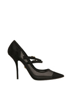 Escarpins à talons hauts Mary Jane en maille noire Dolce & Gabbana
