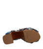 Dolce & Gabbana Multicolor Majolica Embellished Wedge Sandals Shoes