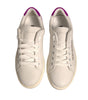 Dolce & Gabbana White Suede Leather Low Top Sneakers Shoes