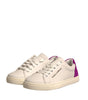 Dolce & Gabbana White Suede Leather Low Top Sneakers Shoes