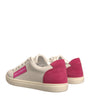 Dolce & Gabbana White Suede Leather Low Top Sneakers Shoes