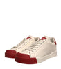 Dolce & Gabbana Shoes White Leather Logo Portofino Sneakers