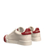 Dolce & Gabbana Shoes White Leather Logo Portofino Sneakers