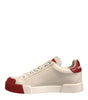 Dolce & Gabbana Shoes White Leather Logo Portofino Sneakers