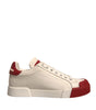 Dolce & Gabbana Shoes White Leather Logo Portofino Sneakers