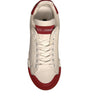 Dolce & Gabbana Shoes White Leather Logo Portofino Sneakers