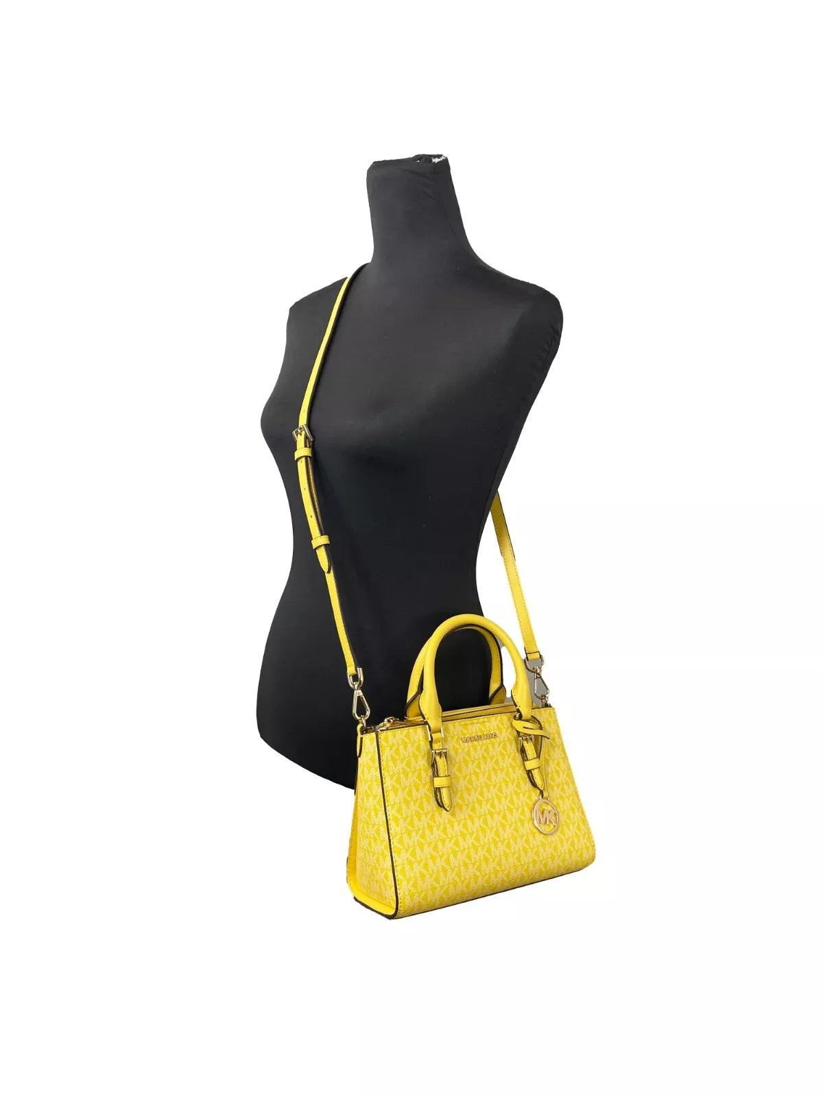 Sac bandoulière 3 en 1 Charlotte de Michael Kors, jaune doré