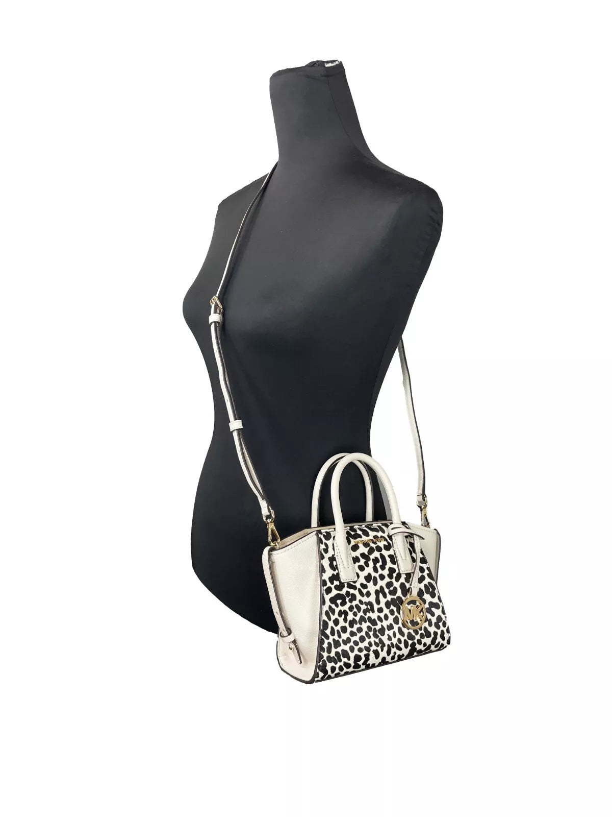 Sac à main bandoulière Michael Kors Avril XS Cream Cheetah Satchel