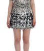 Dolce & Gabbana Crystal Silver Runway Handmade Dress