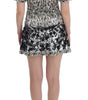 Dolce & Gabbana Crystal Silver Runway Handmade Dress