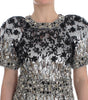Dolce & Gabbana Crystal Silver Runway Handmade Dress