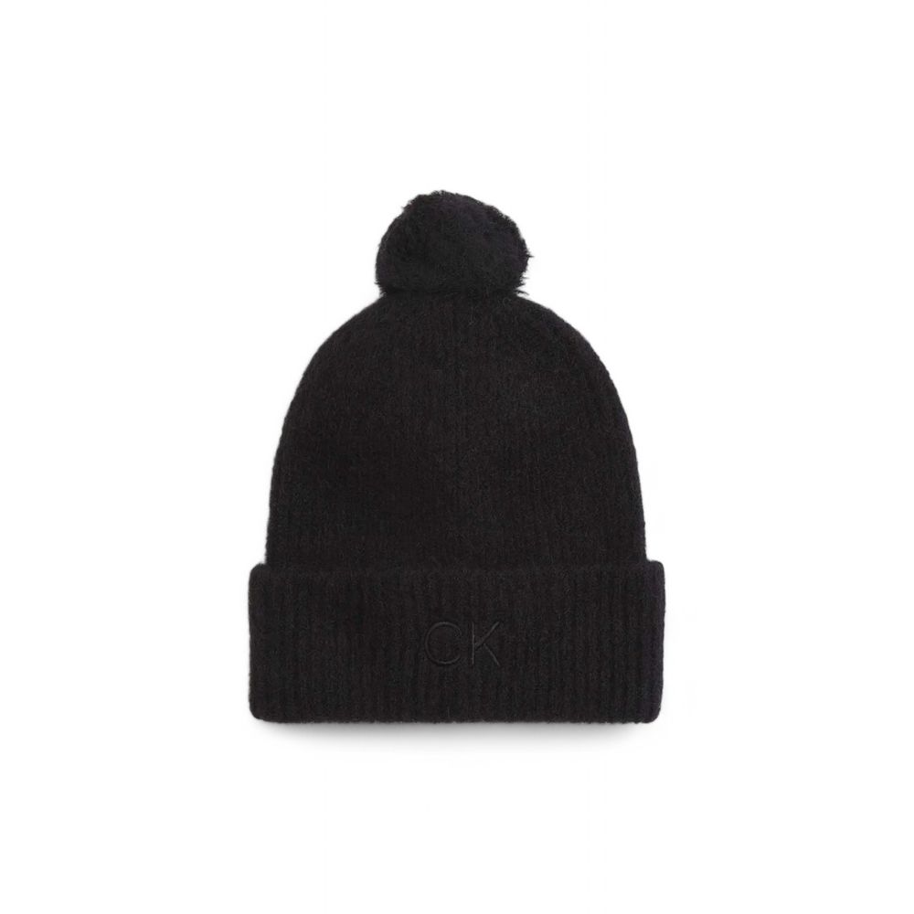 Calvin Klein Black Alpaca Leather Caps Baseball Hat