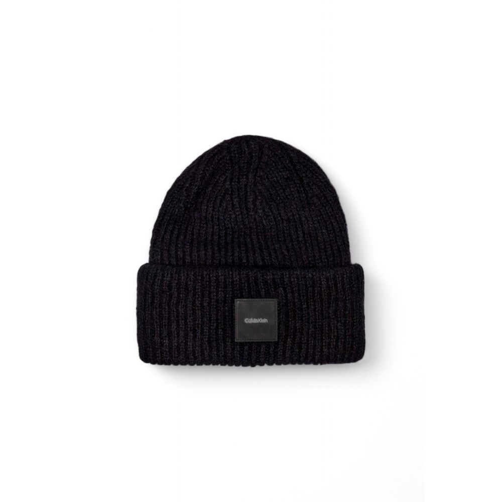 Casquette de baseball en cuir d'alpaga noir Calvin Klein