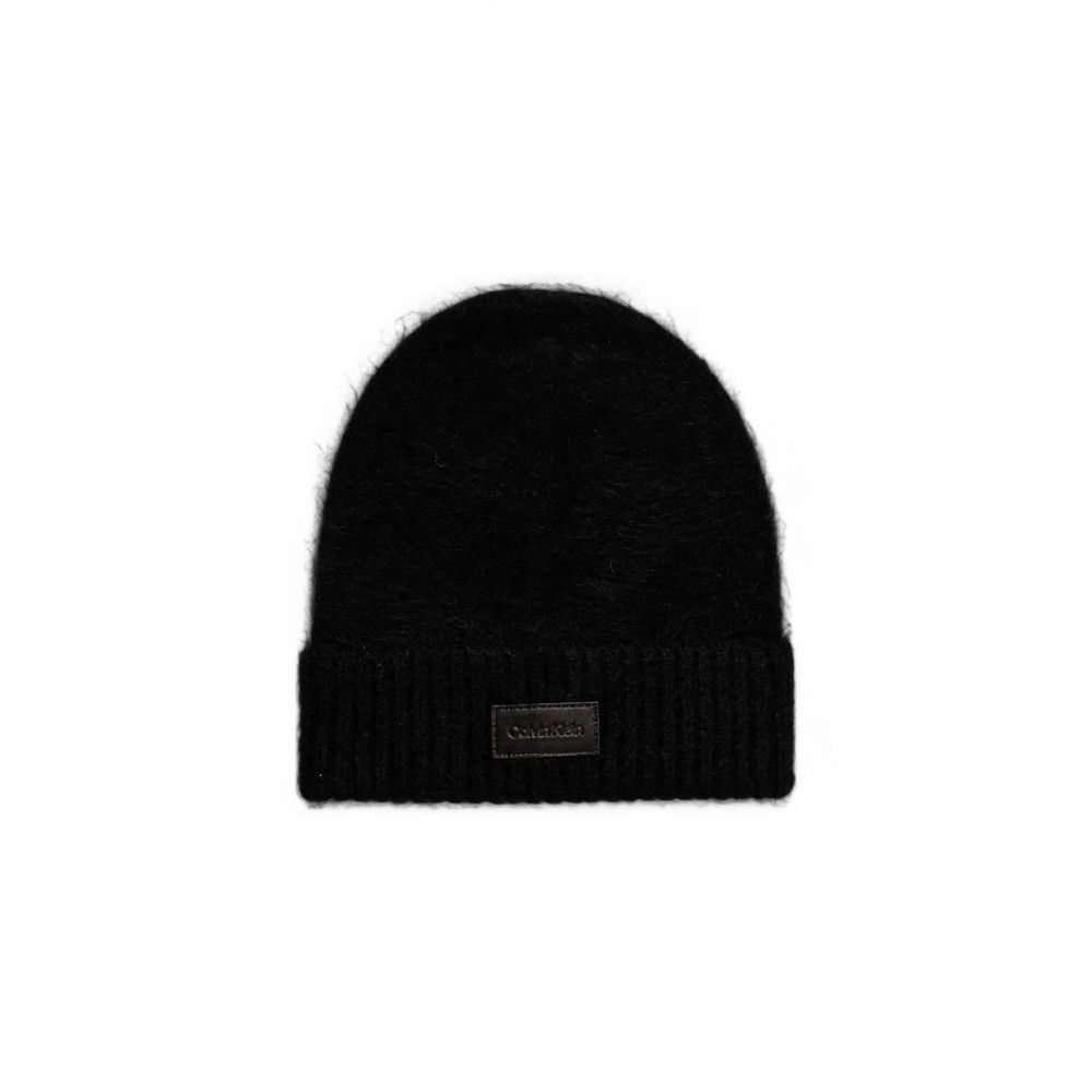 Calvin Klein Black Alpaca Leather Caps Baseball Hat