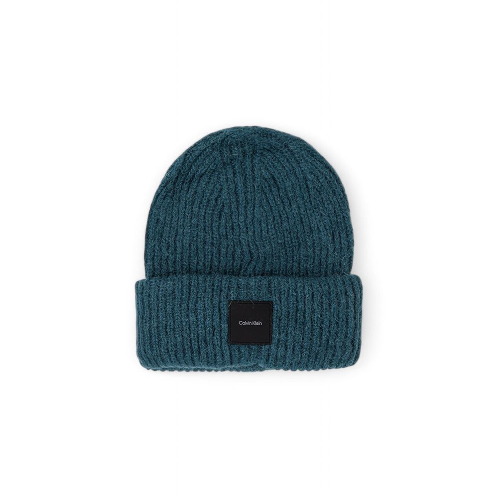 Casquette de baseball en cuir d'alpaga vert Calvin Klein