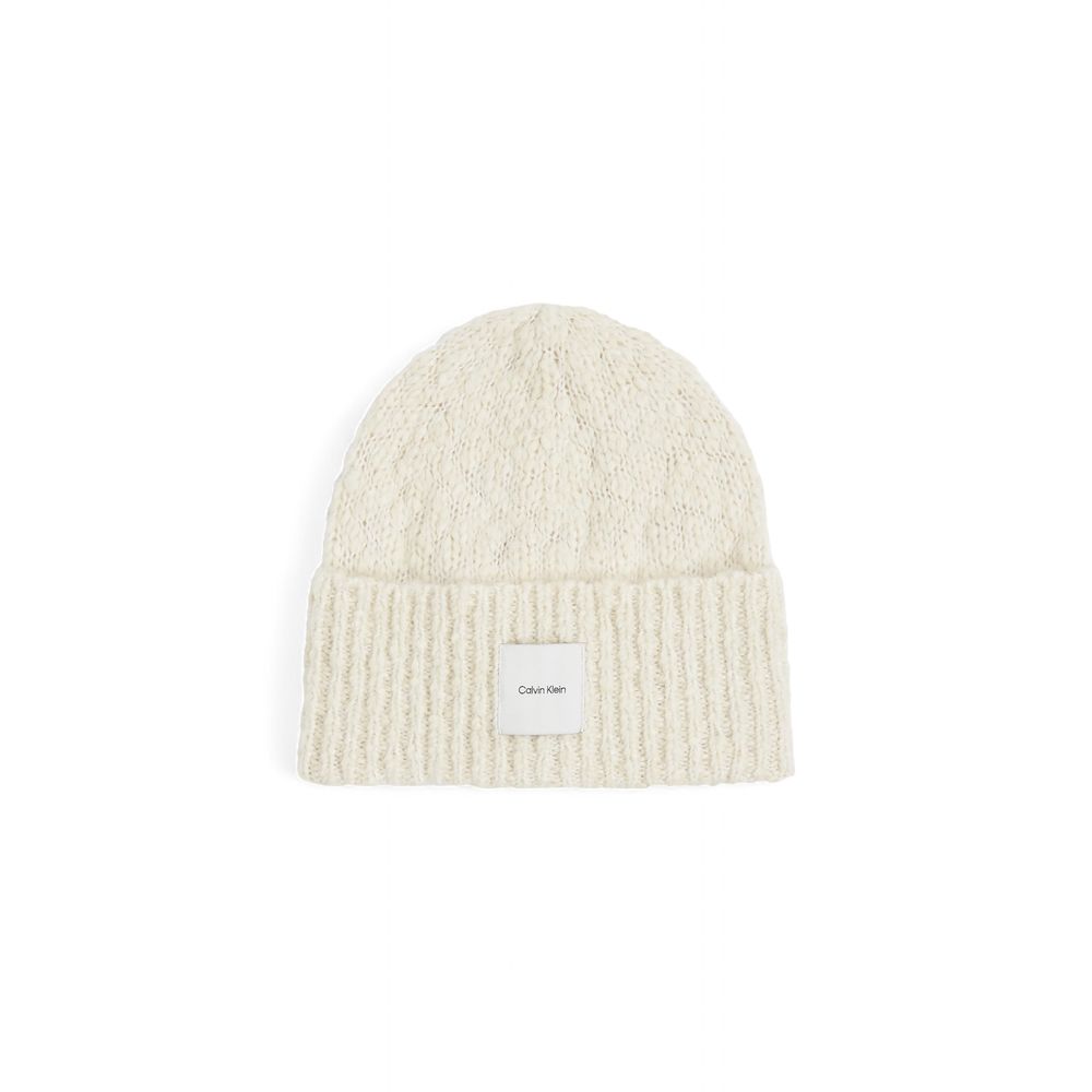Calvin Klein White Recycled Polyester Caps Baseball Hat