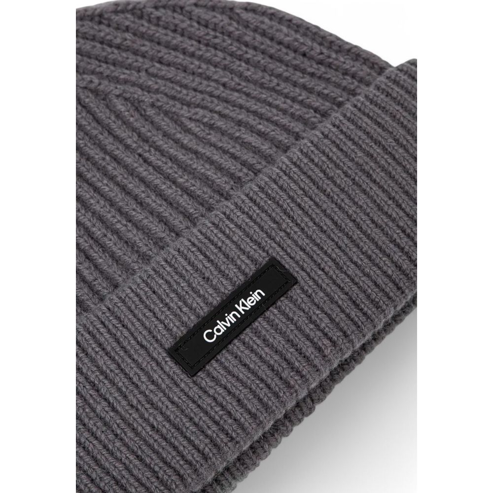 Casquette de baseball en coton biologique gris Calvin Klein