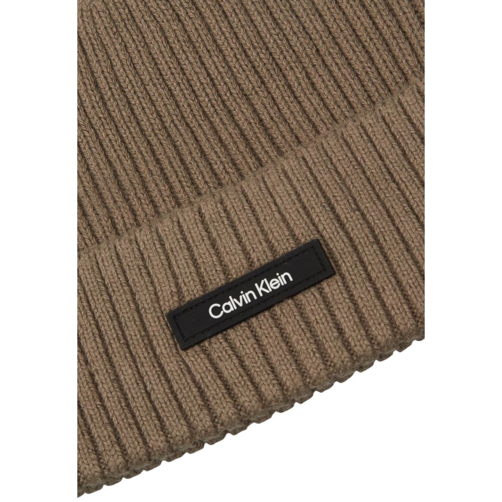 Casquette de baseball en coton biologique beige Calvin Klein