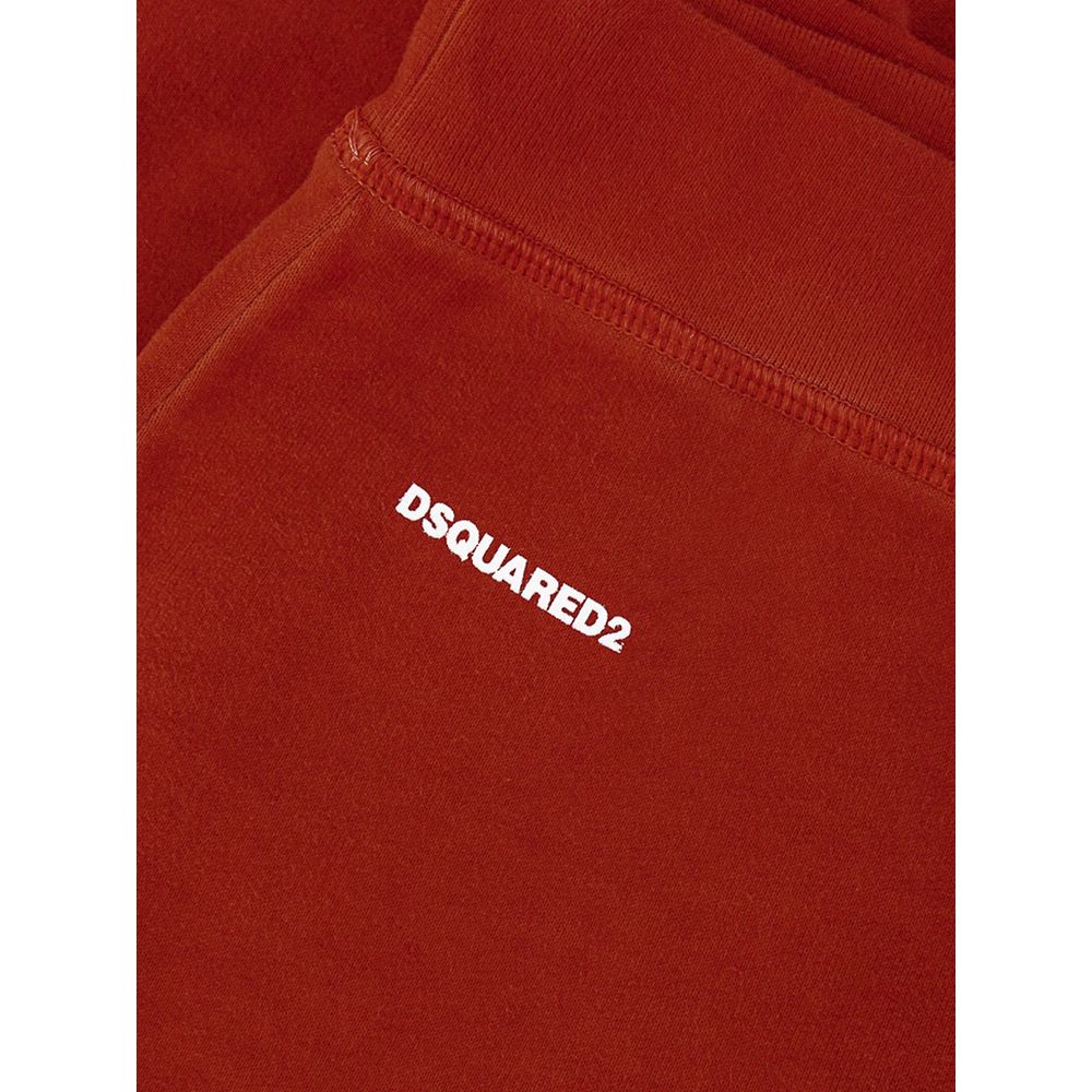 Dsquared² Red Cotton Flared Pant