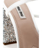 Miu Miu White Silk Sandal