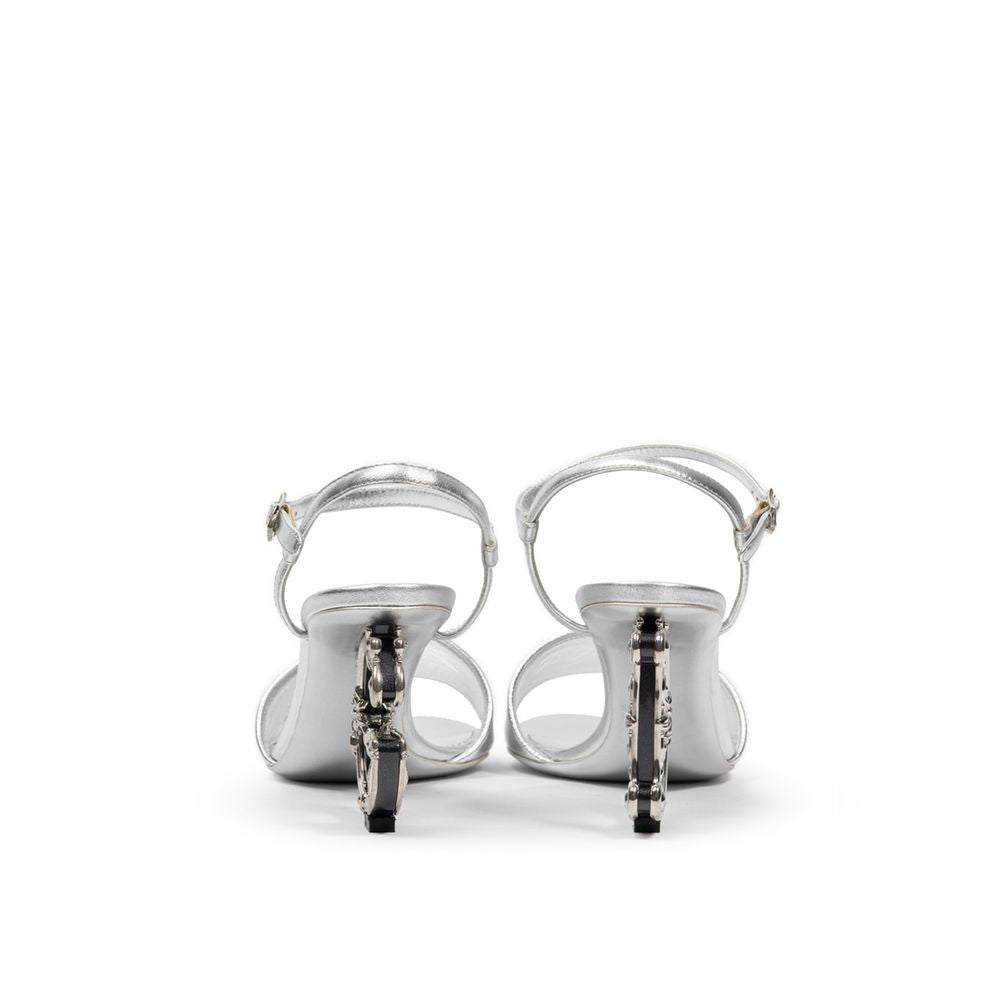 Sandale en cuir gris Dolce &amp; Gabbana