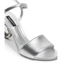Sandale en cuir gris Dolce &amp; Gabbana