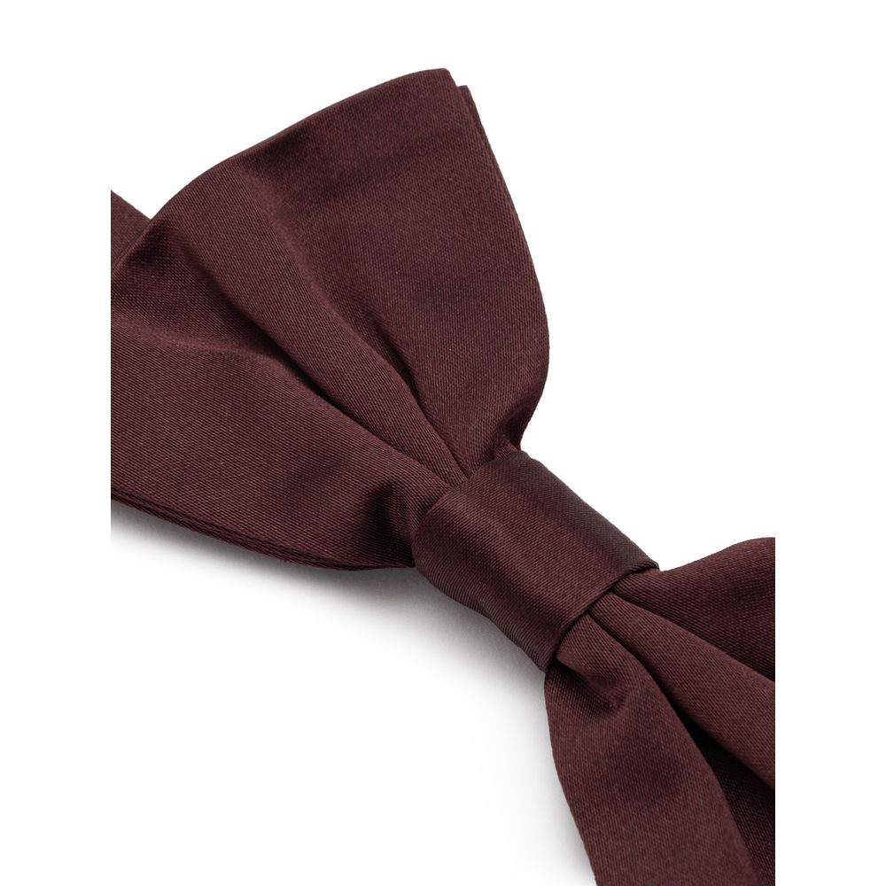 Dolce &amp; Gabbana Burgundy Silk Bowty