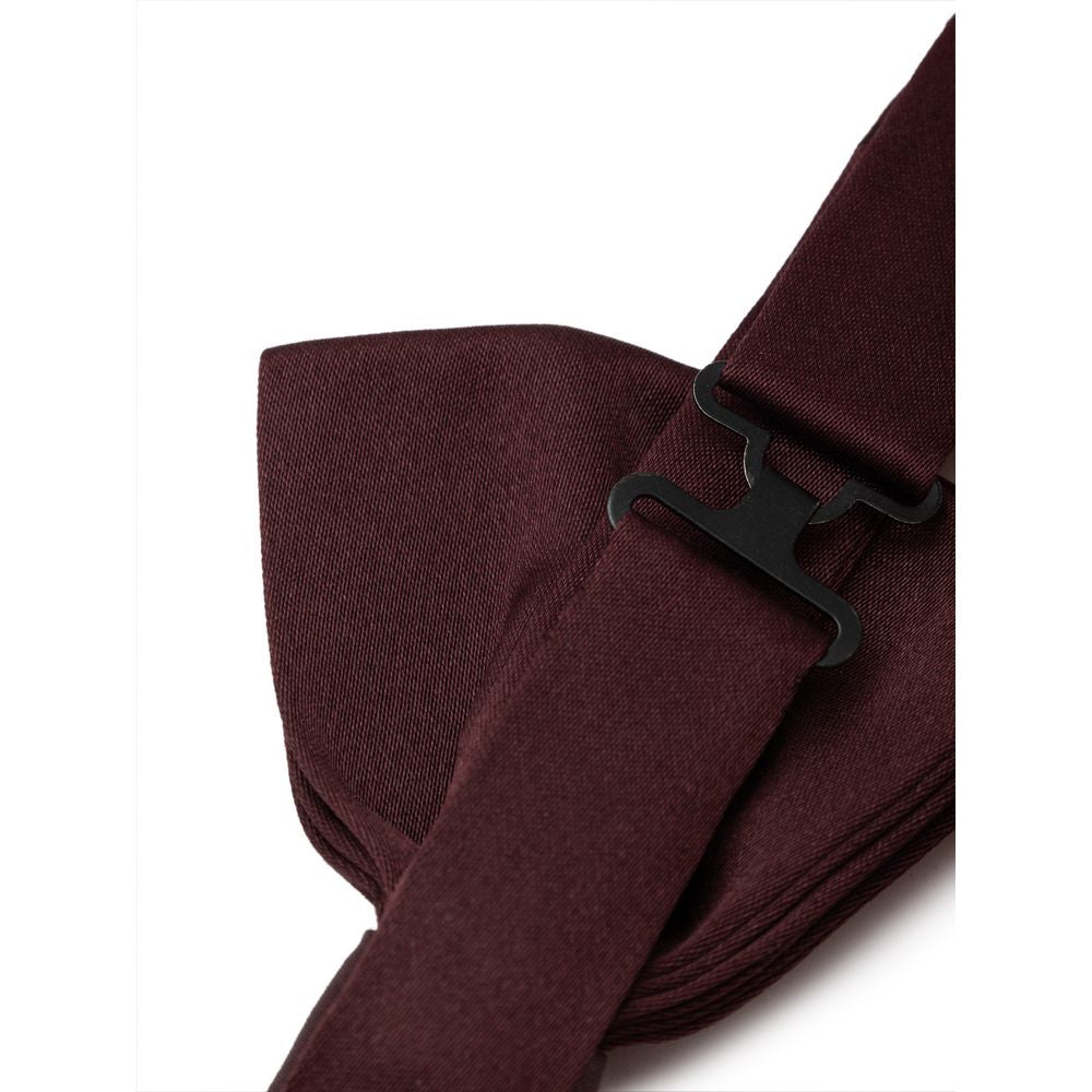 Dolce &amp; Gabbana Burgundy Silk Bowty