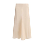Jupe midi en soie Fendi