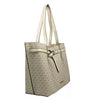 Grand sac fourre-tout Michael Kors Emilia Signature en PVC crème clair
