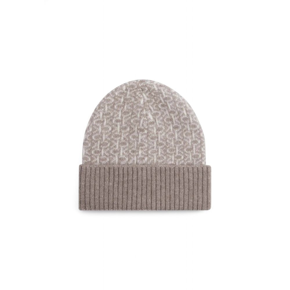 Calvin Klein Beige Alpaca Leather Caps Baseball Hat