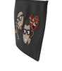 Dolce & Gabbana Black Leather #DGFAMILY Embellished Men Zip Pouch Bag